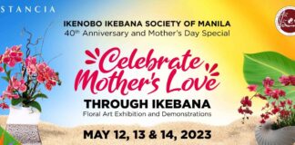 Estancia Mall in Pasig City celebrates Mother’s Day through an Ikebana Exhibit